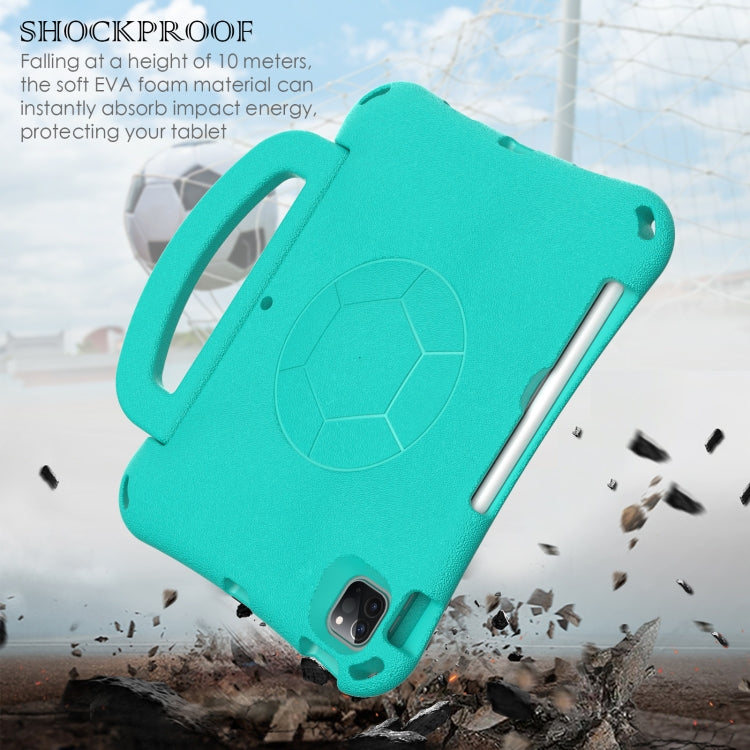For iPad Air 11 2024 Handle Football Shaped EVA Shockproof Tablet Case(Mint  Green) - iPad Air 11 2024 Cases by PMC TechLife | Online Shopping South Africa | PMC TechLife | Buy Now Pay Later Mobicred