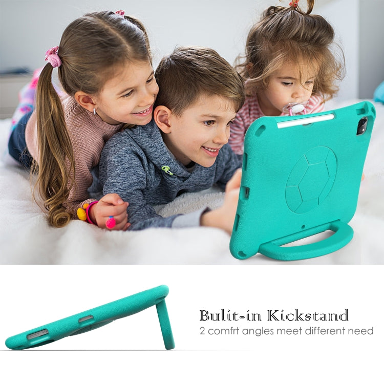 For iPad Air 11 2024 Handle Football Shaped EVA Shockproof Tablet Case(Mint  Green) - iPad Air 11 2024 Cases by PMC TechLife | Online Shopping South Africa | PMC TechLife | Buy Now Pay Later Mobicred