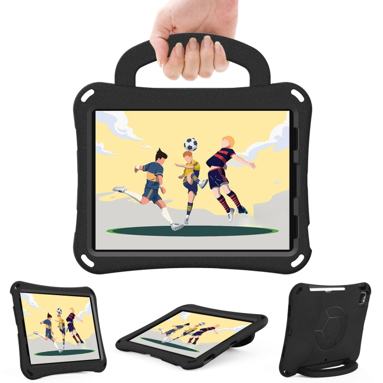 For iPad Pro 11 2024 Handle Football Shaped EVA Shockproof Tablet Case(Black)