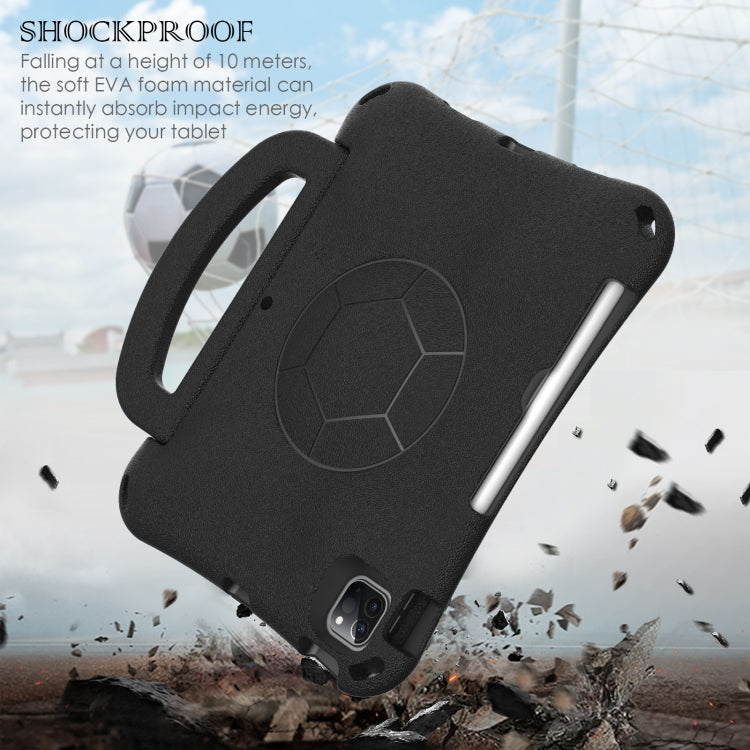 For iPad Pro 11 2024 Handle Football Shaped EVA Shockproof Tablet Case(Black) - iPad Pro 11 2024 Cases by PMC TechLife | Online Shopping South Africa | PMC TechLife | Buy Now Pay Later Mobicred