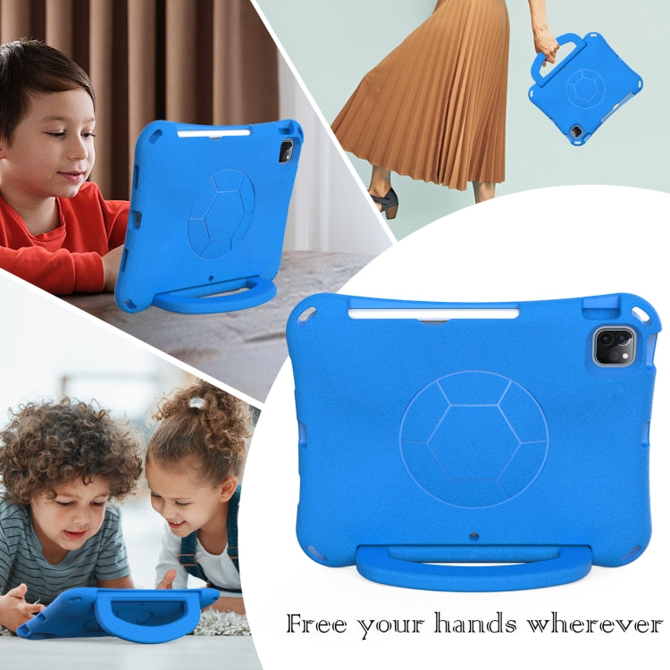 For iPad Pro 11 2024 Handle Football Shaped EVA Shockproof Tablet Case(Blue) - free shipping - PMC TechLife - Order now!