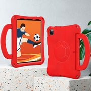 For iPad Pro 11 2024 Handle Football Shaped EVA Shockproof Tablet Case(Red)