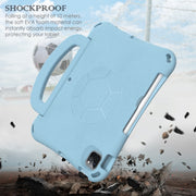 For iPad Pro 11 2024 Handle Football Shaped EVA Shockproof Tablet Case(Light Blue)