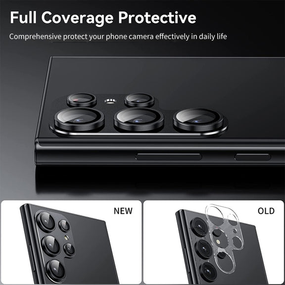 For Samsung Galaxy S24 Ultra 5G ENKAY Hat-Prince AR Aluminium Alloy Tempered Glass Camera Lens Film(Silver)