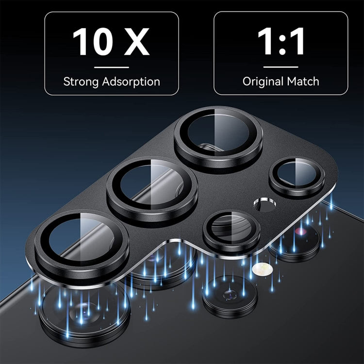 For Samsung Galaxy S24 Ultra 5G ENKAY Hat-Prince AR Aluminium Alloy Tempered Glass Camera Lens Film(Black)