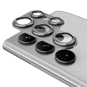 For Samsung Galaxy S24 Ultra 5G ENKAY Hat-Prince 9H Rear Camera Lens Aluminium Alloy Tempered Glass Film(Silver)