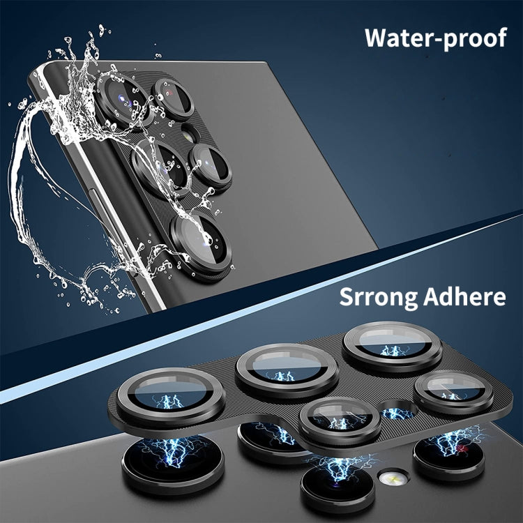 For Samsung Galaxy S24 Ultra 5G ENKAY Hat-Prince 9H Rear Camera Lens Aluminium Alloy Tempered Glass Film(Black)