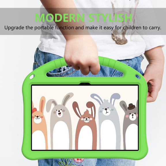 For T-Mobile REVVL Tab 10.36 2023 EVA Shockproof Tablet Case with Holder(Green)