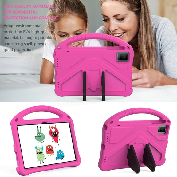 For T-Mobile REVVL Tab 10.36 2023 EVA Shockproof Tablet Case with Holder(Rose Red)