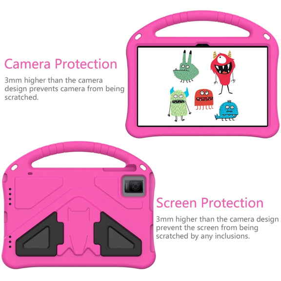 For T-Mobile REVVL Tab 10.36 2023 EVA Shockproof Tablet Case with Holder(Rose Red)