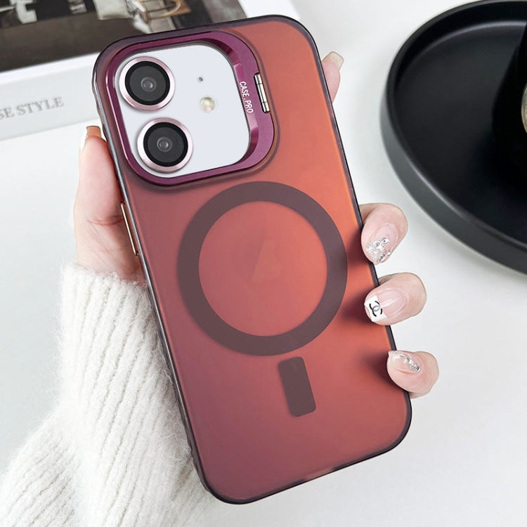 For iPhone 11 MagSafe Lens Holder PC Hybrid TPU Phone Case(Red) - iPhone 11 Cases by PMC TechLife | Online Shopping South Africa | PMC TechLife