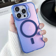 For iPhone 15 Pro Max MagSafe Lens Holder PC Hybrid TPU Phone Case(Blue) - iPhone 15 Pro Max Cases by PMC TechLife | Online Shopping South Africa | PMC TechLife
