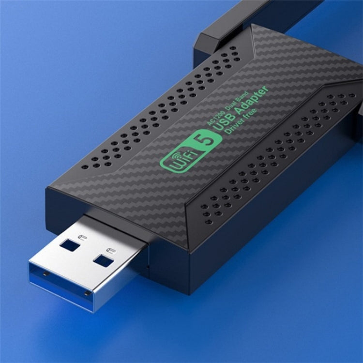 For Desktop PC Laptop Dual Band Driver-Free USB3.0 5G 1200Mbps WiFi Wireless Adapter - free shipping - PMC TechLife - Order now!