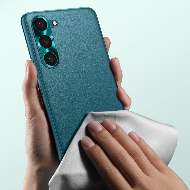 For Samsung Galaxy S24 Ultra 5G Plain-leather All-inclusive Shockproof Phone Case(Black) - Galaxy S24 5G Cases by PMC TechLife | Online Shopping South Africa | PMC TechLife