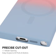 For Samsung Galaxy S25 Ultra 5G ENKAY Hat-Prince MagSafe Rainbow Gradient Silicone Phone Case with Lens Film(Pink Blue)
