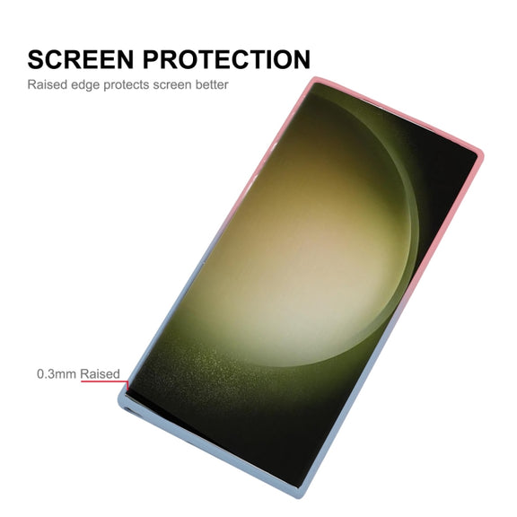 For Samsung Galaxy S25 Ultra 5G ENKAY Hat-Prince MagSafe Rainbow Gradient Silicone Phone Case with Lens Film(Pink Rose)