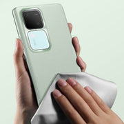 For vivo S18 Plain-Leather All-inclusive Shockproof Phone Case(Green)