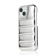 For iPhone 15 Pro Laser Aurora Down Jacket All-inclusive Phone Case(Red)