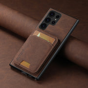For Samsung Galaxy S24 Ultra 5G Suteni H02 Litchi Leather Card Wallet Stand Back Phone Case(Brown)