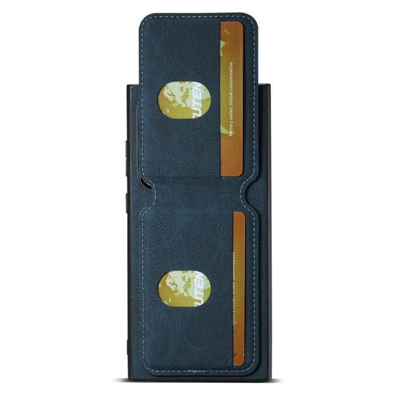 For Samsung Galaxy S24 Ultra 5G Suteni H02 Litchi Leather Card Wallet Stand Back Phone Case(Blue)