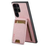 For Samsung Galaxy S24 Ultra 5G Suteni H02 Litchi Leather Card Wallet Stand Back Phone Case(Pink)