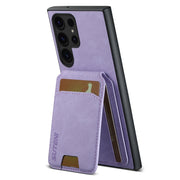 For Samsung Galaxy S24 Ultra 5G Suteni H02 Litchi Leather Card Wallet Stand Back Phone Case(Purple)