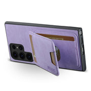For Samsung Galaxy S24 Ultra 5G Suteni H02 Litchi Leather Card Wallet Stand Back Phone Case(Purple)