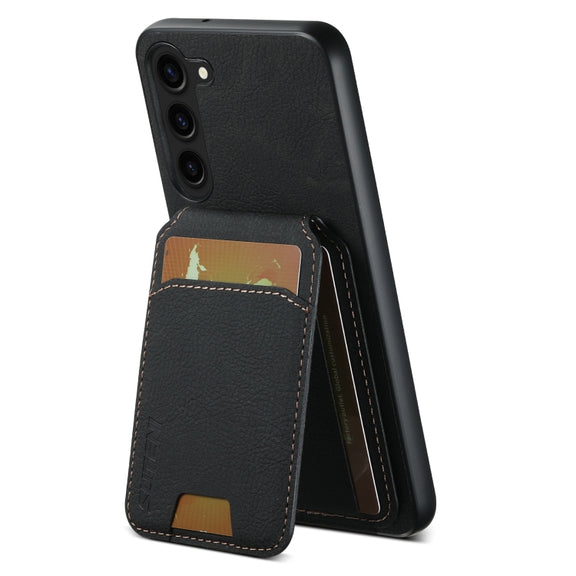 For Samsung Galaxy S24+ 5G Suteni H02 Litchi Leather Card Wallet Stand Back Phone Case(Black)