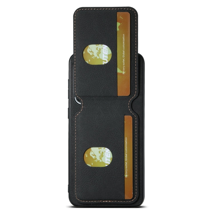 For Samsung Galaxy S24+ 5G Suteni H02 Litchi Leather Card Wallet Stand Back Phone Case(Black)
