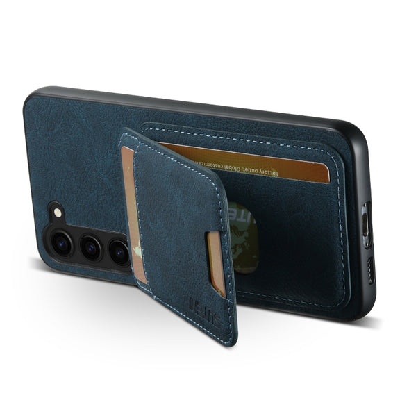 For Samsung Galaxy S24+ 5G Suteni H02 Litchi Leather Card Wallet Stand Back Phone Case(Blue)