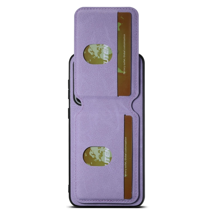 For Samsung Galaxy S24+ 5G Suteni H02 Litchi Leather Card Wallet Stand Back Phone Case(Purple)