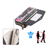 For Samsung Galaxy S24 Ultra 5G Flower Multi-functional Crossbody Zipper Wallet Leather Phone Case(Black)