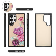 For Samsung Galaxy S24 Ultra 5G Flower Multi-functional Crossbody Zipper Wallet Leather Phone Case(Yellow)