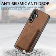 For Samsung Galaxy S23 FE 5G Retro Leather Card Bag Magnetic Phone Case(Brown)