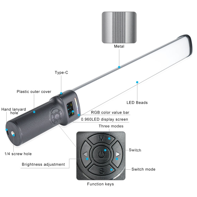 VLOGLITE W270RGB Live Streaming E-Sports Handheld Fill Light LED Studio Light(US Plug) - free shipping - PMC Jewellery - Order now!