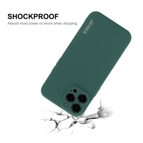 For iPhone 15 Pro Max ENKAY Liquid Silicone Soft Shockproof Phone Case(Beige)