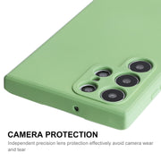 For Samsung Galaxy S24 Ultra 5G ENKAY Liquid Silicone Soft Shockproof Phone Case(Light Green)