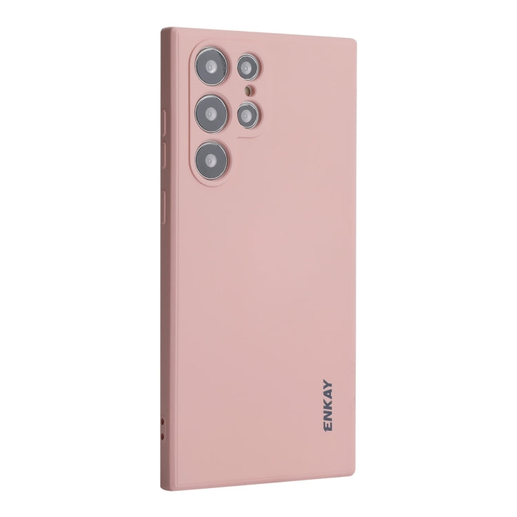 For Samsung Galaxy S25 Ultra 5G ENKAY Liquid Silicone Soft Shockproof Phone Case(Pink) - free shipping - PMC Jewellery - Order now!