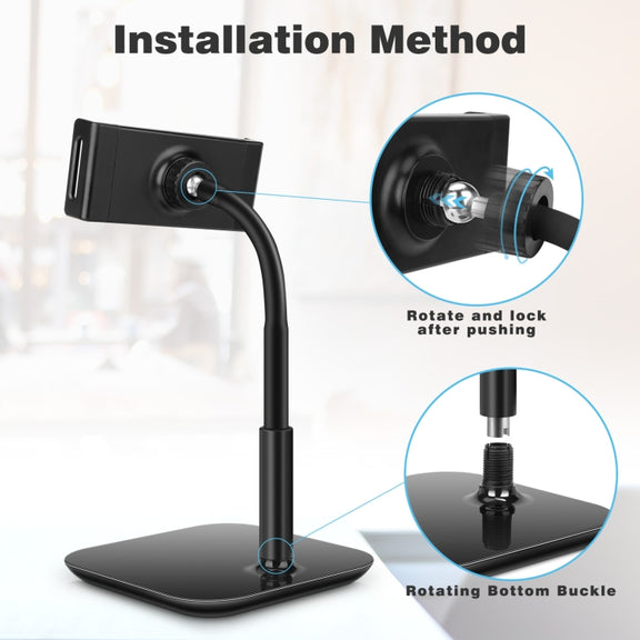 NS-06A 360 Degree Rotating Heavy Duty Base Adjustable Desktop Tablet Holder