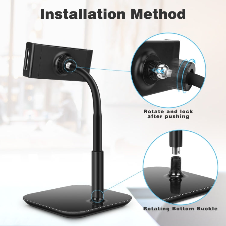 NS-06A 360 Degree Rotating Heavy Duty Base Adjustable Desktop Tablet Holder