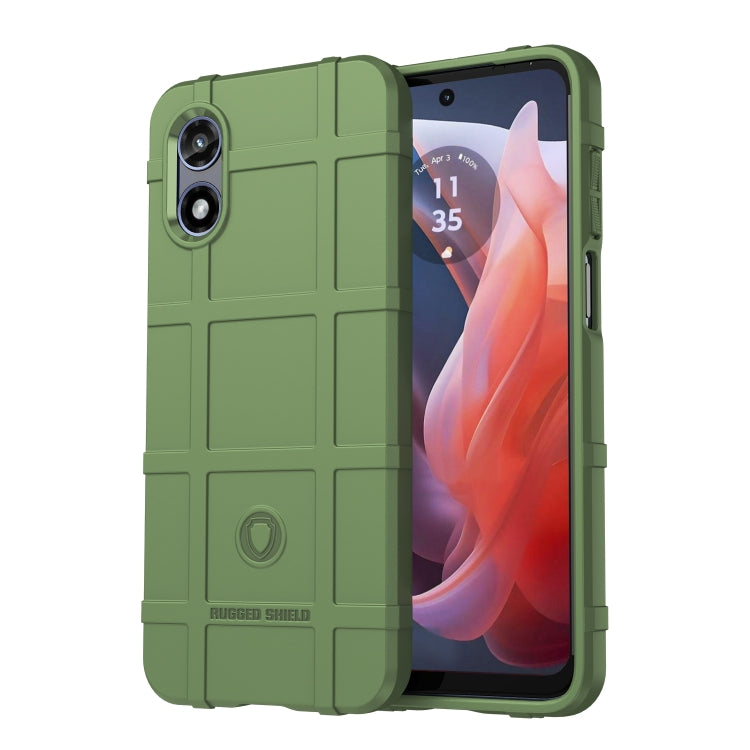 For Motorola Moto G Play 2024 Full Coverage Shockproof TPU Phone Case(Army Green) - Motorola Cases by PMC Jewellery | Online Shopping South Africa | PMC Jewellery | Buy Now Pay Later Mobicred