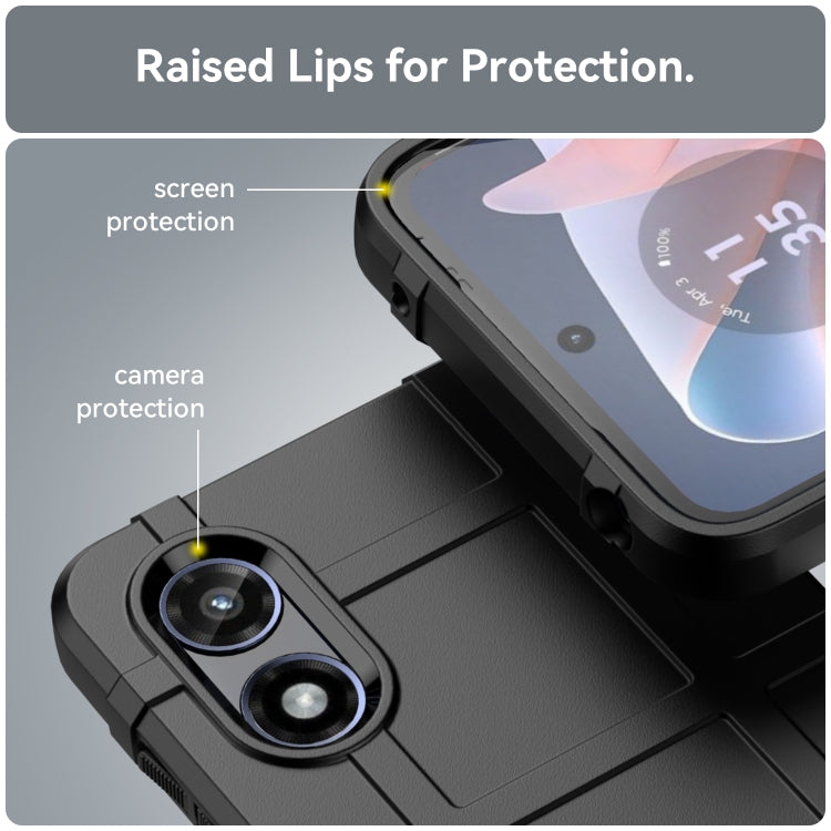 For Motorola Moto G Play 2024 Full Coverage Shockproof TPU Phone Case(Black)