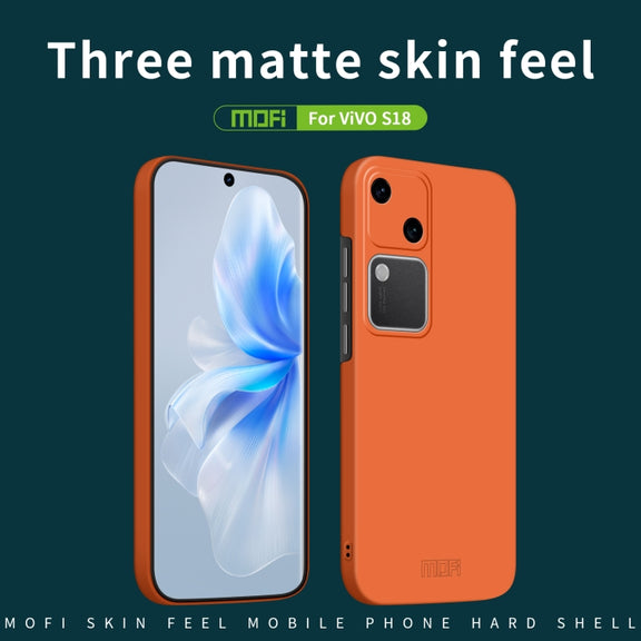 For vivo S18 MOFI Qin Series Skin Feel All-inclusive PC Phone Case(Gray)