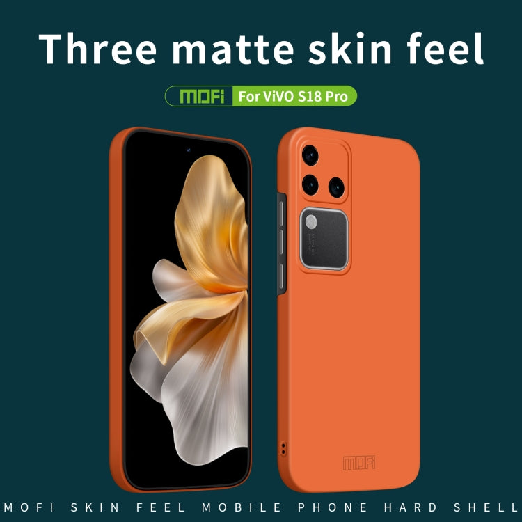For vivo S18 Pro MOFI Qin Series Skin Feel All-inclusive PC Phone Case(Blue)