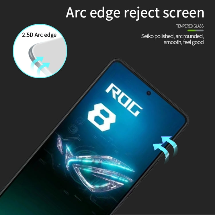 For ASUS ROG Phone 8 Pro MOFI 9H 2.5D Full Screen Tempered Glass Film(Black) - ASUS Tempered Glass by MOFI | Online Shopping South Africa | PMC Jewellery | Buy Now Pay Later Mobicred