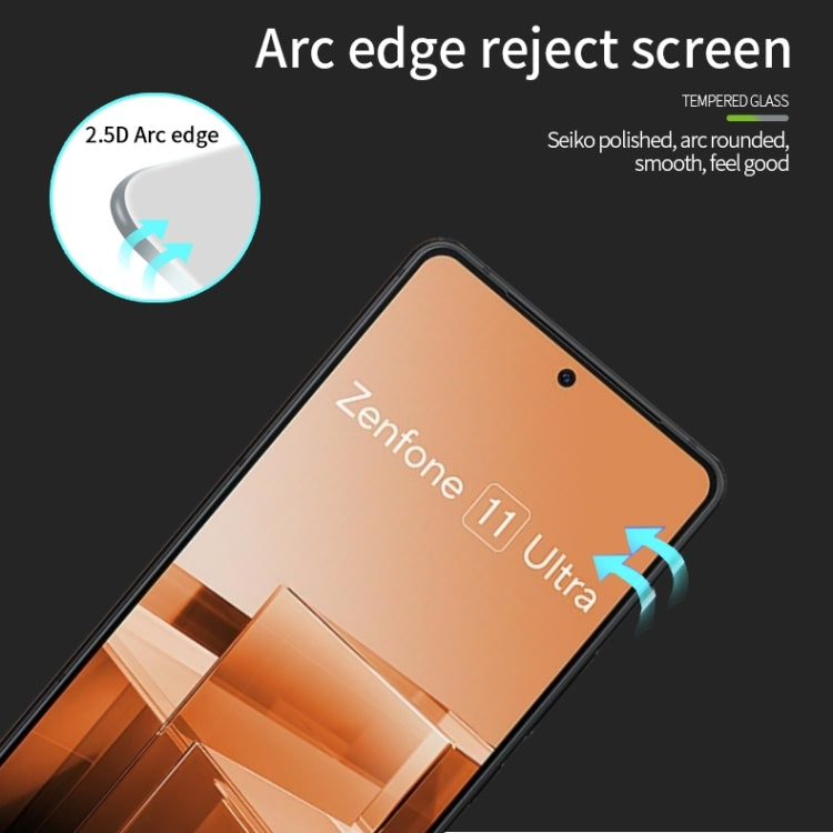 For Asus Zenfone 11 Ultra MOFI 9H 2.5D Full Screen Tempered Glass Film(Black) - ASUS Tempered Glass by MOFI | Online Shopping South Africa | PMC Jewellery | Buy Now Pay Later Mobicred