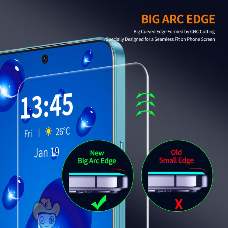 For Huawei Pura 70 10pcs ENKAY 9H Big Arc Edge High Aluminum-silicon Tempered Glass Film