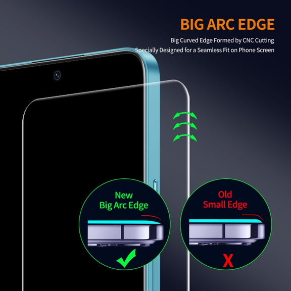 For OPPO A2 ENKAY 9H Big Arc Edge High Aluminum-silicon Tempered Glass Film