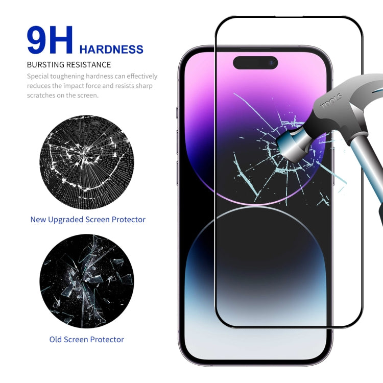 For iPhone 14 Pro Max ENKAY Easy Install High Alumina Silicon Full Glass Film - iPhone 14 Pro Max Tempered Glass by ENKAY | Online Shopping South Africa | PMC TechLife | Buy Now Pay Later Mobicred