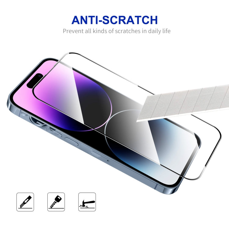 For iPhone 14 Pro Max ENKAY Easy Install High Alumina Silicon Full Glass Film